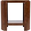 imageKate and Laurel Cakora Modern Capsule Ribbed Mango Wood Side Table 22 x 13 x 22 Walnut Brown MidCentury Decorative TwoTier End Table for Use as a Bedroom Nightstand or Living Room Plant StandWalnut Brown