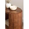 imageKate and Laurel Cakora Modern Capsule Ribbed Mango Wood Side Table 22 x 13 x 22 Walnut Brown MidCentury Decorative TwoTier End Table for Use as a Bedroom Nightstand or Living Room Plant StandWalnut Brown