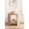 imageKate and Laurel Cakora Modern Capsule Ribbed Mango Wood Side Table 22 x 13 x 22 Walnut Brown MidCentury Decorative TwoTier End Table for Use as a Bedroom Nightstand or Living Room Plant StandNatural