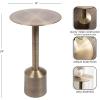 imageKate and Laurel Cannings Modern Metal Round Side Table 14 x 14 x 24 Gunmetal Transitional Sculptural Indoor Plant Stand with Pedestal Base for Living Room End Table or Bedroom NightstandGold