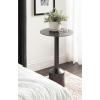 imageKate and Laurel Cannings Modern Metal Round Side Table 14 x 14 x 24 Gunmetal Transitional Sculptural Indoor Plant Stand with Pedestal Base for Living Room End Table or Bedroom NightstandPewter
