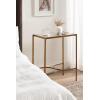 imageKate and Laurel Catriona Modern Glam Metal Skinny Side Table 19 x 11 x 24 Black and Gold Rectangular Slim Living Room End Table with Geometric Base for Use as Bedroom Accent or Entryway DecorGold