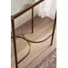 imageKate and Laurel Catriona Modern Glam Metal Skinny Side Table 19 x 11 x 24 Black and Gold Rectangular Slim Living Room End Table with Geometric Base for Use as Bedroom Accent or Entryway DecorGold