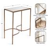 imageKate and Laurel Catriona Modern Glam Metal Skinny Side Table 19 x 11 x 24 Black and Gold Rectangular Slim Living Room End Table with Geometric Base for Use as Bedroom Accent or Entryway DecorGold