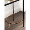 imageKate and Laurel Catriona Modern Glam Metal Skinny Side Table 19 x 11 x 24 Black and Gold Rectangular Slim Living Room End Table with Geometric Base for Use as Bedroom Accent or Entryway DecorBlack