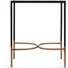 imageKate and Laurel Catriona Modern Glam Metal Skinny Side Table 19 x 11 x 24 Black and Gold Rectangular Slim Living Room End Table with Geometric Base for Use as Bedroom Accent or Entryway DecorBlack