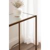 imageKate and Laurel Catriona Modern Glam Metal Skinny Side Table 19 x 11 x 24 Black and Gold Rectangular Slim Living Room End Table with Geometric Base for Use as Bedroom Accent or Entryway DecorGold