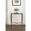 imageKate and Laurel Catriona Modern Glam Metal Skinny Side Table 19 x 11 x 24 Black and Gold Rectangular Slim Living Room End Table with Geometric Base for Use as Bedroom Accent or Entryway DecorBlack