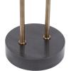 imageKate and Laurel Cerullo Modern Round Glass Side Table with Marble Base 16 x 16 x 24 Antique Brass and Black Marble Glam Circle End Table for Use as Indoor Plant Stand or Bedroom NightstandBlackGold