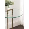 imageKate and Laurel Cerullo Modern Round Glass Side Table with Marble Base 16 x 16 x 24 Antique Brass and Black Marble Glam Circle End Table for Use as Indoor Plant Stand or Bedroom NightstandBlackGold