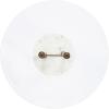 imageKate and Laurel Cerullo Modern Round Glass Side Table with Marble Base 16 x 16 x 24 Antique Brass and Black Marble Glam Circle End Table for Use as Indoor Plant Stand or Bedroom NightstandWhiteGold