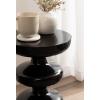 imageKate and Laurel Fondi Modern Metal Round Side Table 12 x 12 x 21 Green Dorm Living Room Stacked Bubble End Table for Use as Bedroom Nightstand or Outdoor Patio Decor OptionBlack