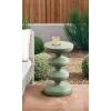imageKate and Laurel Fondi Modern Metal Round Side Table 12 x 12 x 21 Green Dorm Living Room Stacked Bubble End Table for Use as Bedroom Nightstand or Outdoor Patio Decor OptionGreen