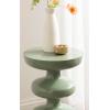 imageKate and Laurel Fondi Modern Metal Round Side Table 12 x 12 x 21 Green Dorm Living Room Stacked Bubble End Table for Use as Bedroom Nightstand or Outdoor Patio Decor OptionGreen