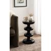 imageKate and Laurel Fondi Modern Metal Round Side Table 12 x 12 x 21 Green Dorm Living Room Stacked Bubble End Table for Use as Bedroom Nightstand or Outdoor Patio Decor OptionBlack