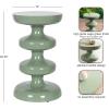 imageKate and Laurel Fondi Modern Metal Round Side Table 12 x 12 x 21 Green Dorm Living Room Stacked Bubble End Table for Use as Bedroom Nightstand or Outdoor Patio Decor OptionGreen