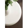 imageKate and Laurel Jace Modern Metal Round Side Table 12 x 12 x 18 Beige Transitional Dorm Living Room Scalloped End Table for Use as Bedroom Nightstand or Outdoor Patio Decor OptionWhite