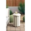 imageKate and Laurel Jace Modern Metal Round Side Table 12 x 12 x 18 Beige Transitional Dorm Living Room Scalloped End Table for Use as Bedroom Nightstand or Outdoor Patio Decor OptionWhite