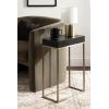 imageKate and Laurel Karlsen Modern Wood and Metal Narrow Side Table 16 x 8 x 24 Black and Antique Brass Minimal Slim End Table for Use as Bedroom Nightstand or Accent Entryway or Living Room DecorGoldBlack