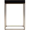 imageKate and Laurel Karlsen Modern Wood and Metal Narrow Side Table 16 x 8 x 24 Black and Antique Brass Minimal Slim End Table for Use as Bedroom Nightstand or Accent Entryway or Living Room DecorGoldBlack