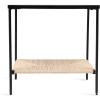 imageKate and Laurel Mandell Modern Rectangle Mango Wood and Woven Cord Side Table 22 x 14 x 22 Black and Natural Cord Rectangular End Table for Use as Bedroom Nightstand or Living Room Decor Accent