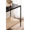 imageKate and Laurel Mandell Modern Rectangle Mango Wood and Woven Cord Side Table 22 x 14 x 22 Black and Natural Cord Rectangular End Table for Use as Bedroom Nightstand or Living Room Decor Accent