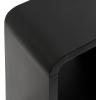 imageKate and Laurel Reddy Modern Arched Wood Side Table 16 x 12 x 24 Walnut Brown Transitional TwoTier End Table for Use as a Bedroom Nightstand or Small Record Player StandBlack