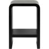 imageKate and Laurel Reddy Modern Arched Wood Side Table 16 x 12 x 24 Walnut Brown Transitional TwoTier End Table for Use as a Bedroom Nightstand or Small Record Player StandBlack