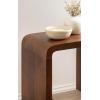 imageKate and Laurel Reddy Modern Arched Wood Side Table 16 x 12 x 24 Walnut Brown Transitional TwoTier End Table for Use as a Bedroom Nightstand or Small Record Player StandWalnut Brown