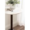 imageKate and Laurel Squires Modern Marble Round Side Table 16 x 16 x 24 White Marble and Dark Brown Marble Top Circle End Table for Use as a Bedroom Nightstand or Living Room Plant Stand Option