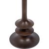 imageKate and Laurel Squires Modern Marble Round Side Table 16 x 16 x 24 White Marble and Dark Brown Marble Top Circle End Table for Use as a Bedroom Nightstand or Living Room Plant Stand Option