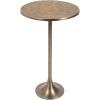 imageKate and Laurel Baronet Modern Cast Aluminum Round Side Table 14 x 14 x 24 Antique Brass Transitional Circle End Table for Use as a Bedroom Nightstand or Living Room Plant Stand OptionGold