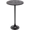 imageKate and Laurel Baronet Modern Cast Aluminum Round Side Table 14 x 14 x 24 Antique Brass Transitional Circle End Table for Use as a Bedroom Nightstand or Living Room Plant Stand OptionBlack