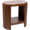 imageKate and Laurel Cakora Modern Capsule Ribbed Mango Wood Side Table 22 x 13 x 22 Walnut Brown MidCentury Decorative TwoTier End Table for Use as a Bedroom Nightstand or Living Room Plant StandWalnut Brown