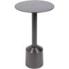 imageKate and Laurel Cannings Modern Metal Round Side Table 14 x 14 x 24 Gunmetal Transitional Sculptural Indoor Plant Stand with Pedestal Base for Living Room End Table or Bedroom NightstandPewter