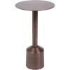 imageKate and Laurel Cannings Modern Metal Round Side Table 14 x 14 x 24 Gunmetal Transitional Sculptural Indoor Plant Stand with Pedestal Base for Living Room End Table or Bedroom NightstandBronze