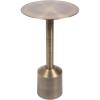 imageKate and Laurel Cannings Modern Metal Round Side Table 14 x 14 x 24 Gunmetal Transitional Sculptural Indoor Plant Stand with Pedestal Base for Living Room End Table or Bedroom NightstandGold