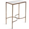 imageKate and Laurel Catriona Modern Glam Metal Skinny Side Table 19 x 11 x 24 Black and Gold Rectangular Slim Living Room End Table with Geometric Base for Use as Bedroom Accent or Entryway DecorGold