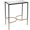 imageKate and Laurel Catriona Modern Glam Metal Skinny Side Table 19 x 11 x 24 Black and Gold Rectangular Slim Living Room End Table with Geometric Base for Use as Bedroom Accent or Entryway DecorBlack