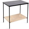 imageKate and Laurel Mandell Modern Rectangle Mango Wood and Woven Cord Side Table 22 x 14 x 22 Black and Natural Cord Rectangular End Table for Use as Bedroom Nightstand or Living Room Decor Accent