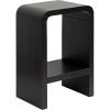 imageKate and Laurel Reddy Modern Arched Wood Side Table 16 x 12 x 24 Walnut Brown Transitional TwoTier End Table for Use as a Bedroom Nightstand or Small Record Player StandBlack