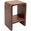 imageKate and Laurel Reddy Modern Arched Wood Side Table 16 x 12 x 24 Walnut Brown Transitional TwoTier End Table for Use as a Bedroom Nightstand or Small Record Player StandWalnut Brown