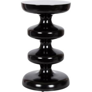 imageKate and Laurel Fondi Modern Metal Round Side Table 12 x 12 x 21 Green Dorm Living Room Stacked Bubble End Table for Use as Bedroom Nightstand or Outdoor Patio Decor OptionBlack