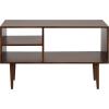 imageKate and Laurel Locklear MidCentury Modern Console Table with Storage 38 x 14 x 25 Natural Dorm Wooden Console with Three Storage Shelves for Entryway Decor or Living Room Entertainment CenterWalnut Brown