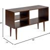 imageKate and Laurel Locklear MidCentury Modern Console Table with Storage 38 x 14 x 25 Natural Dorm Wooden Console with Three Storage Shelves for Entryway Decor or Living Room Entertainment CenterWalnut Brown