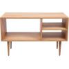 imageKate and Laurel Locklear MidCentury Modern Console Table with Storage 38 x 14 x 25 Natural Dorm Wooden Console with Three Storage Shelves for Entryway Decor or Living Room Entertainment CenterNatural
