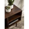 imageKate and Laurel Locklear MidCentury Modern Console Table with Storage 38 x 14 x 25 Natural Dorm Wooden Console with Three Storage Shelves for Entryway Decor or Living Room Entertainment CenterWalnut Brown