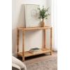 imageKate and Laurel Rafina Coastal Rattan Rectangle Console Table 36 x 12 x 30 Natural Brown Decorative Tiered Rectangle Entryway Table with Wrapped Rattan Detailing for Use as Living Room