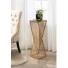 imageKate and Laurel Elita Modern Wood and Metal Accent Table 10 x 10 x 30 Rustic Brown and Gold Stylish Chic Side Table for Decorative Display