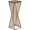 imageKate and Laurel Elita Modern Wood and Metal Accent Table 10 x 10 x 30 Rustic Brown and Gold Stylish Chic Side Table for Decorative Display